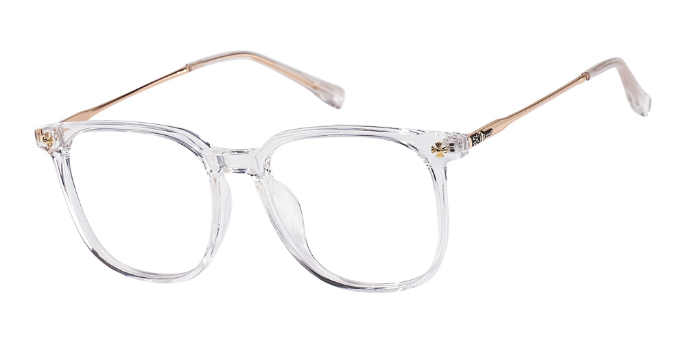 Charlie mixed material trendy rectangle glasses for women and men